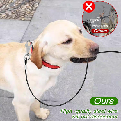 2 Pack Chew Proof Leash Extension Heavy Duty Dog Leash Extender Chew Proof Dog Leashes Non-Tangle Connect Leashes for Any Collar Harness, Black3
