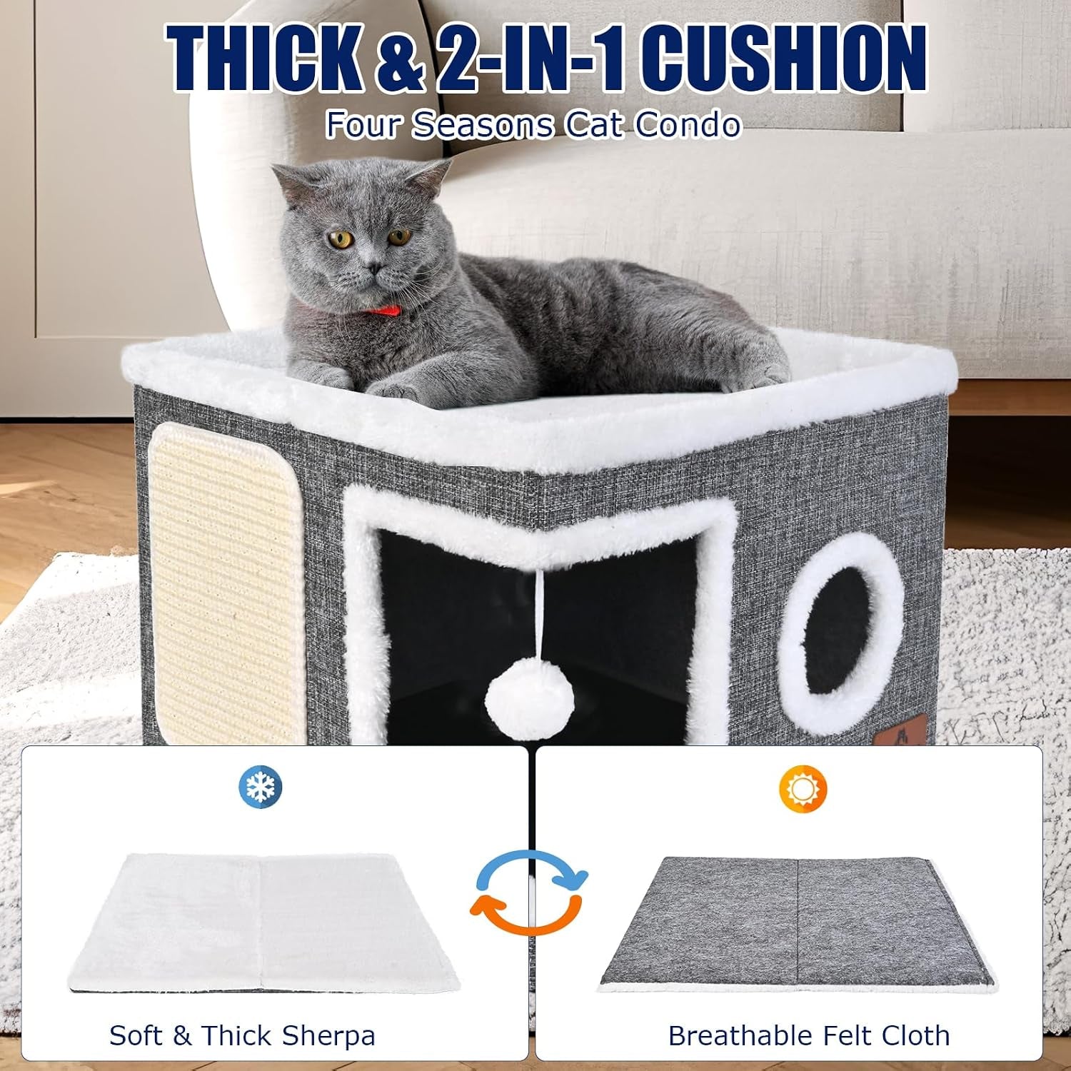 cat-beds-for-indoor-cats-large-cat-cave-bed-with-scratch-pad-and-fluffy-ball-foldable-cat-hideaway-cat-house-with-reversible-cushion-for-multi-small-pet-up-to-30lbs-grey