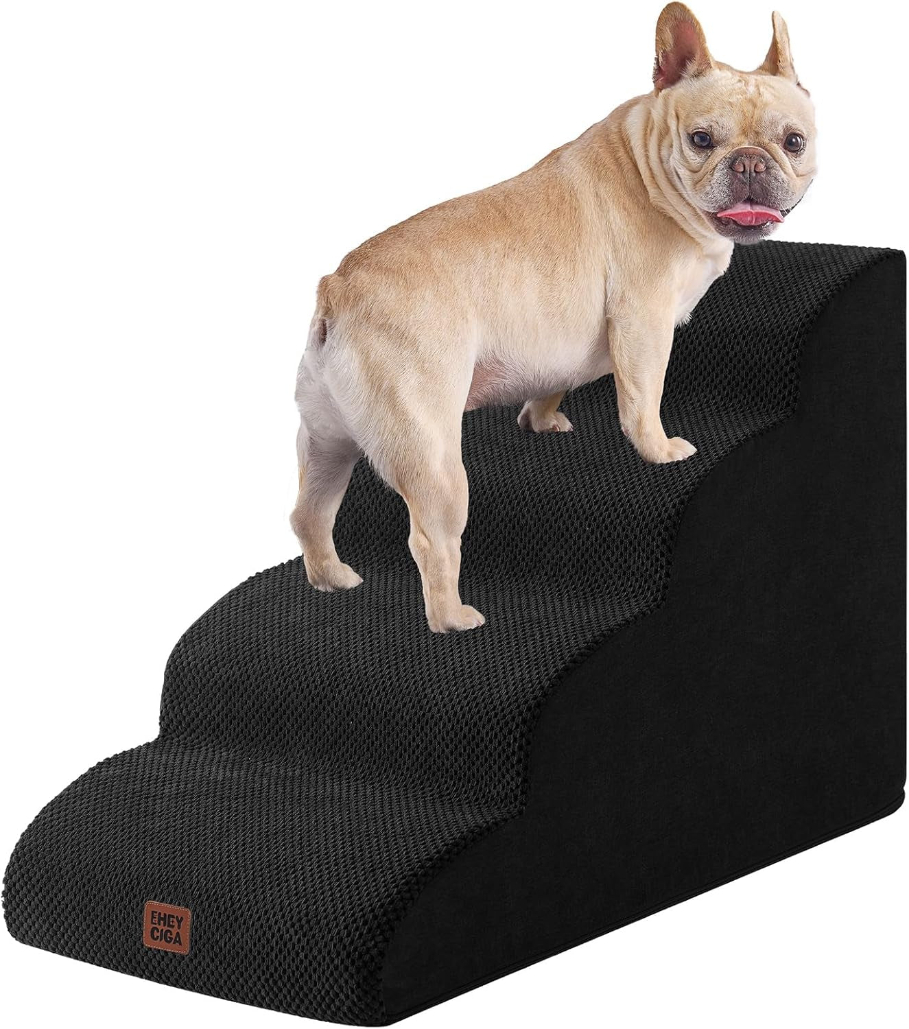 eheyciga-curved-dog-stairs-ramp-for-5-step-high-beds-22-6-h-dog-steps-33d-density-of-pure-foam-for-small-dogs-and-cats-pet-stairs-for-high-bed-climbing-non-slip-balanced-pet-step-indoor-grey