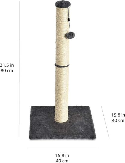 Amazon Basics Cat Scratching Post for Indoor Cats & Kittens, Medium (31.5"H), Cat Furniture with Dangling Ball Toy, Grey5