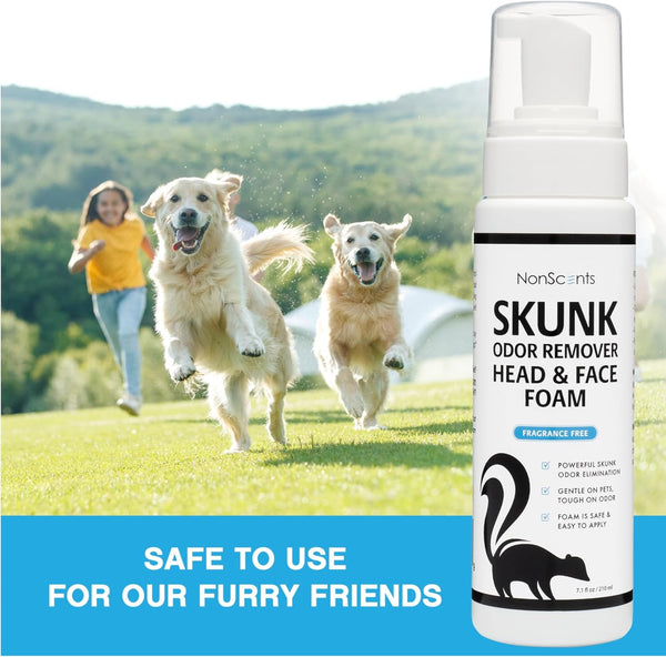 Skunk Odor Remover Head & Face Foam – Easily Eliminate Skunk Odor from Pets, Carpets, Clothing, Ready-To-Use for Dogs, Cats, Home, Carpet, Car, Clothes - Fragrance Free Freshener4