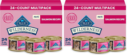 Blue Buffalo Wilderness Kitten Grain-Free Chicken Paté & Salmon Paté Wet Cat Food with DHA, High-Protein & Made with Natural Ingredients, Supports Healthy Growth & Development, 3-Oz. Each (6 Count)14