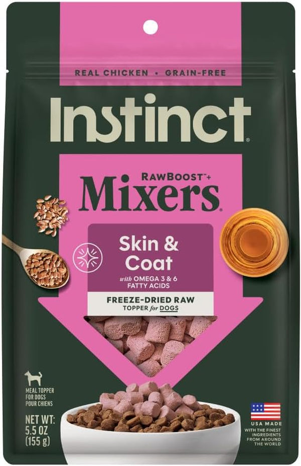 Instinct Freeze Dried Mixers, Dog Food Toppers, Gut Health, 5.5 Oz. Bag23