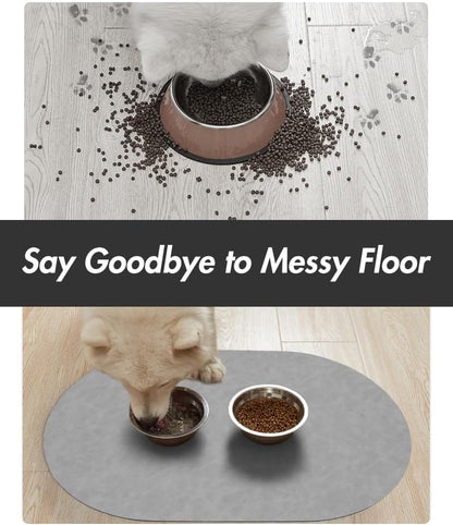 Absorbent Dog Food Mat-Cat Dog Mat for Food and Water Bowl, Quick Dry Pet Food Mat, No Stains Dog Feeding Mat, Dog Accessories Pet Supplies Mat-Dog Water Bowl Mat for Messy Drinkers4