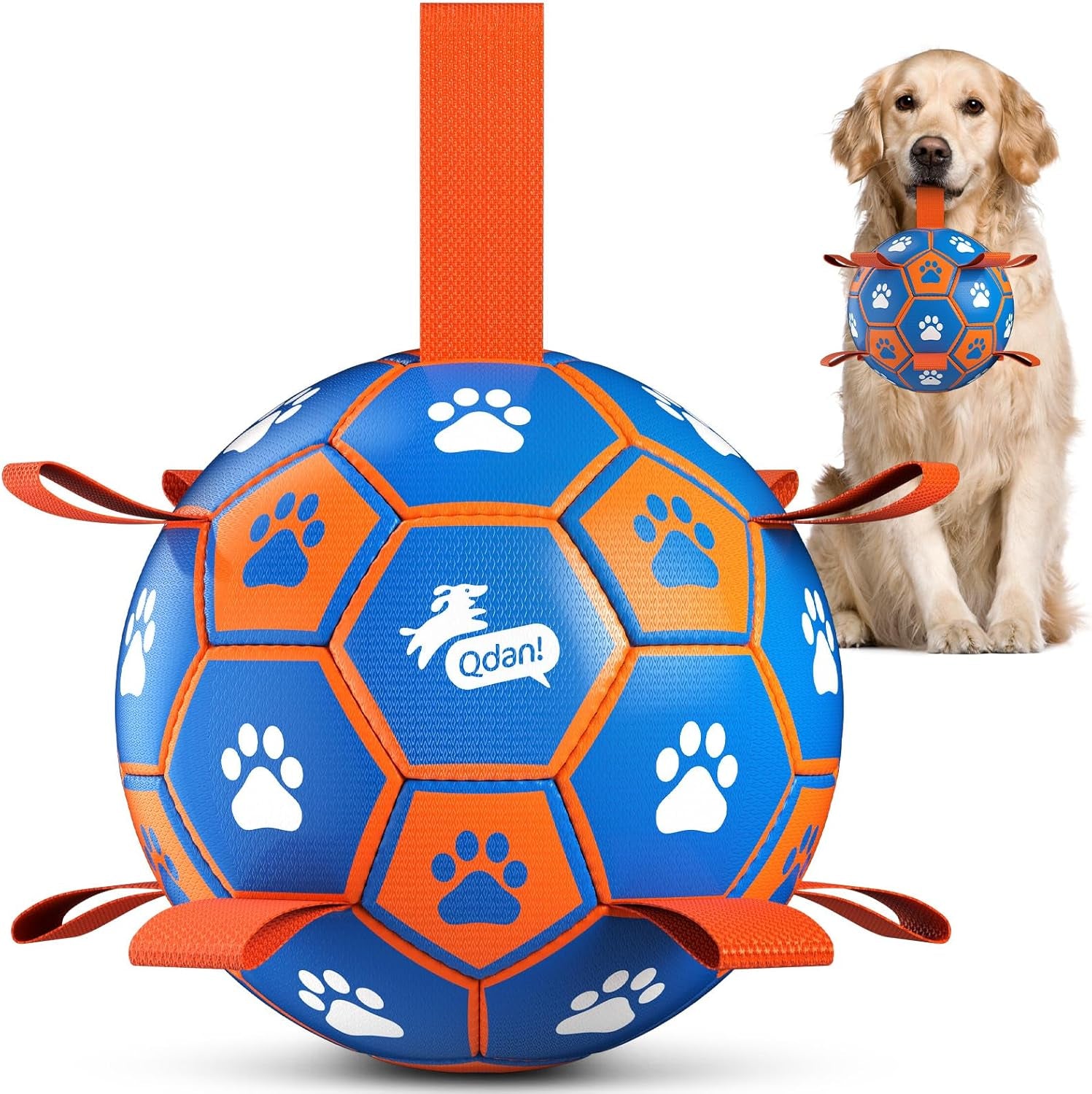 qdan-dog-balls-6-inch-dog-soccer-ball-with-straps-herding-balls-for-dogs-outdoor-dog-toys-balls-for-20-40-lb-dogs-puppy-ball-to-keep-them-busy-dog-pool-water-play-toy-puppy-birthday-gifts
