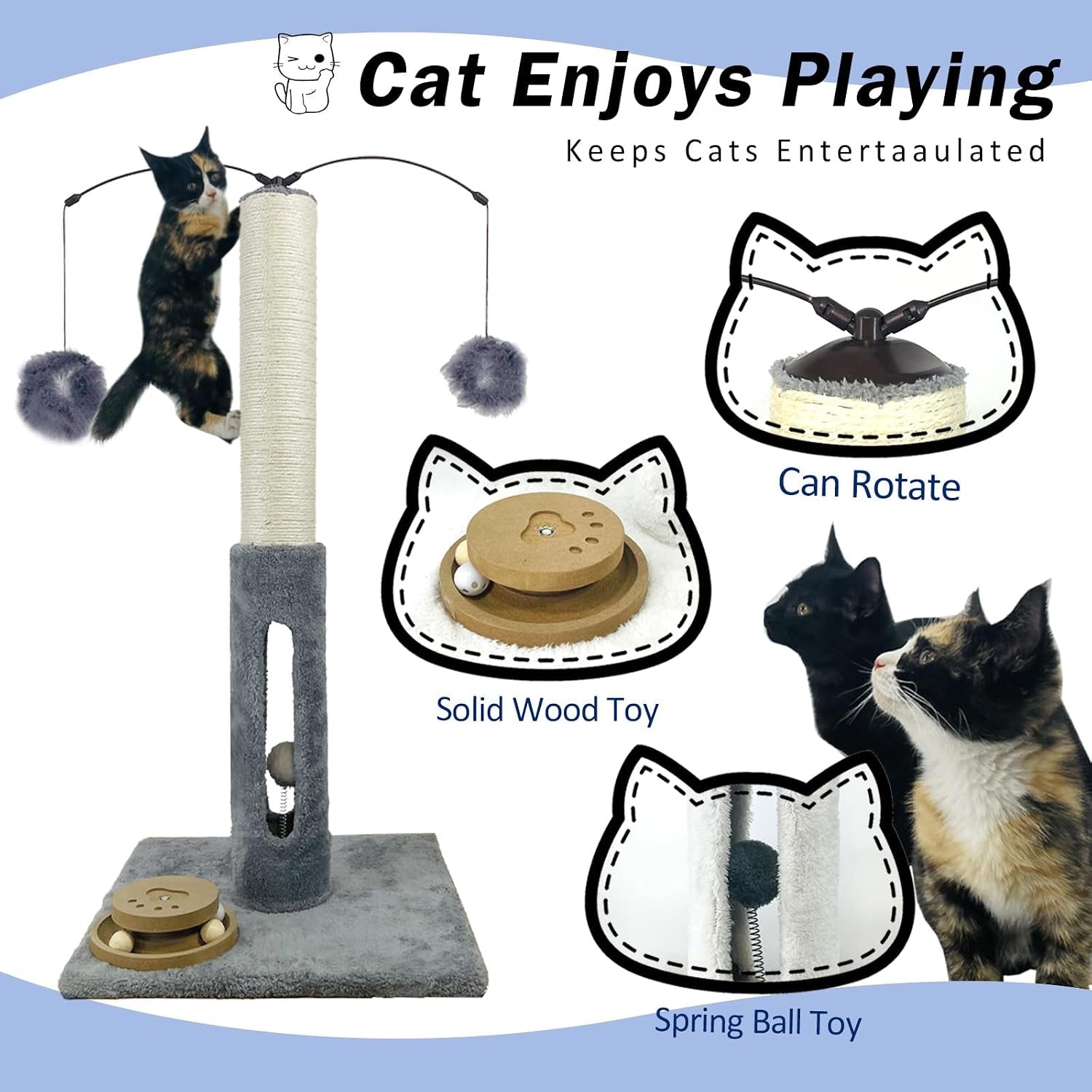31-cat-scratching-post-kitten-toys-for-indoor-cats-interactive-scratcher-with-tracking-ball-sisal-scratch-rope-for-large-cats-sturdy-base-cat-scratch-post-gray-31-h