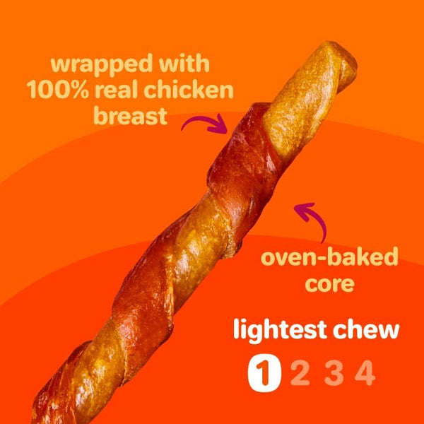 Oinkies Tender Twists Rawhide‑Free Dog Chews, 36 Count3