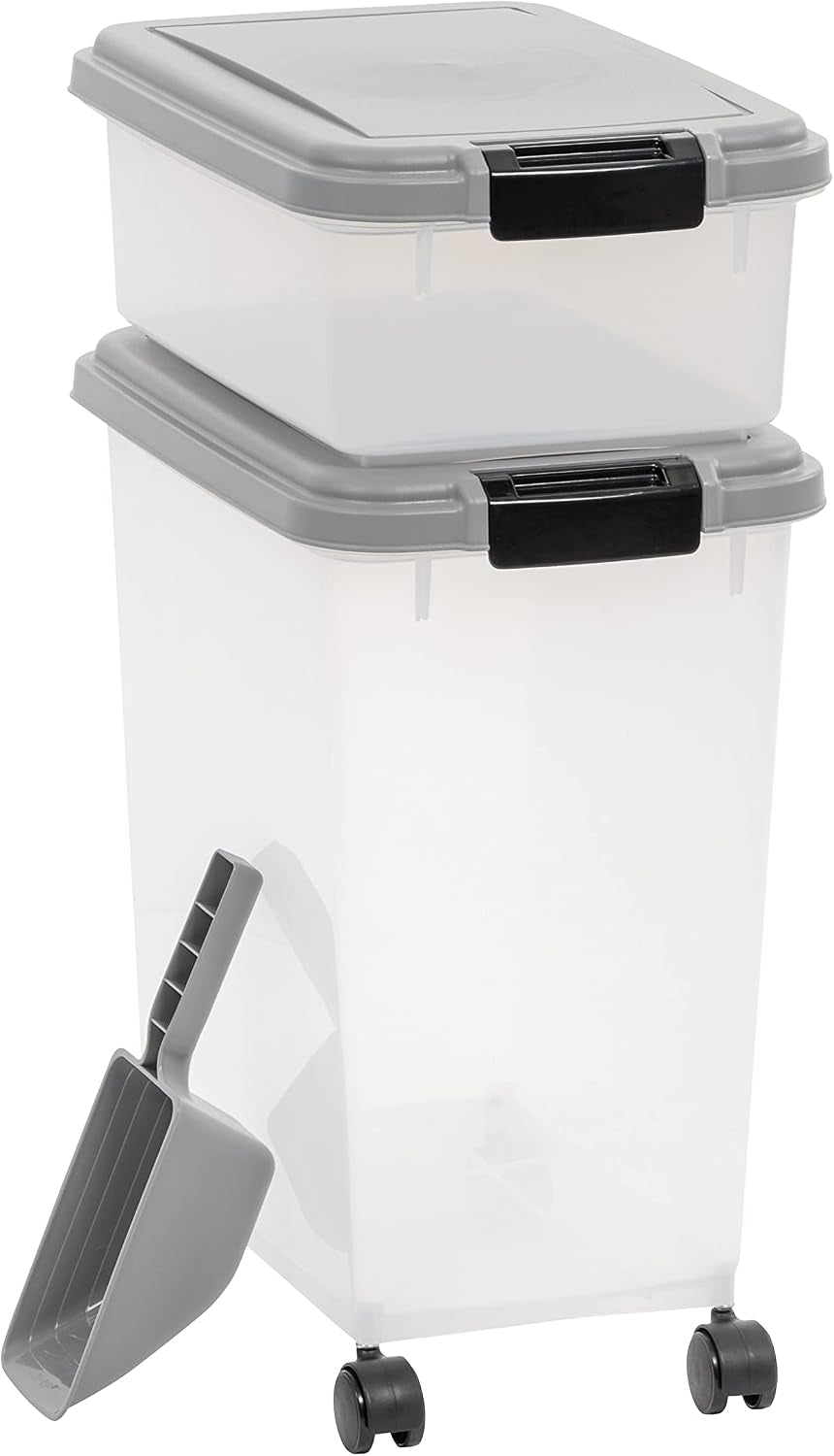 amazon-basics-airtight-pet-food-storage-container-with-scoop-bpa-free-removable-wheels-69-qt-gray