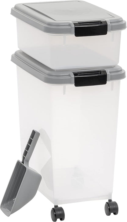 Amazon Basics Airtight Pet Food Storage Container with Scoop, BPA Free, Removable Wheels, 69 QT, Gray14