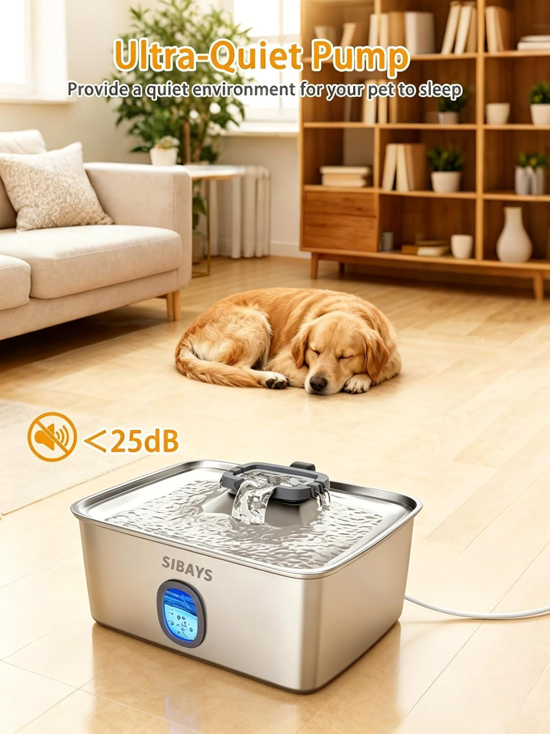 sibays-4gal-15l-large-dog-water-fountain-stainless-steel-pet-fountain-with-water-window-led-light-ultra-quiet-automatic-dog-water-bowl-dispenser-for-large-dogs-multi-pet-easy-to-clean-fs76