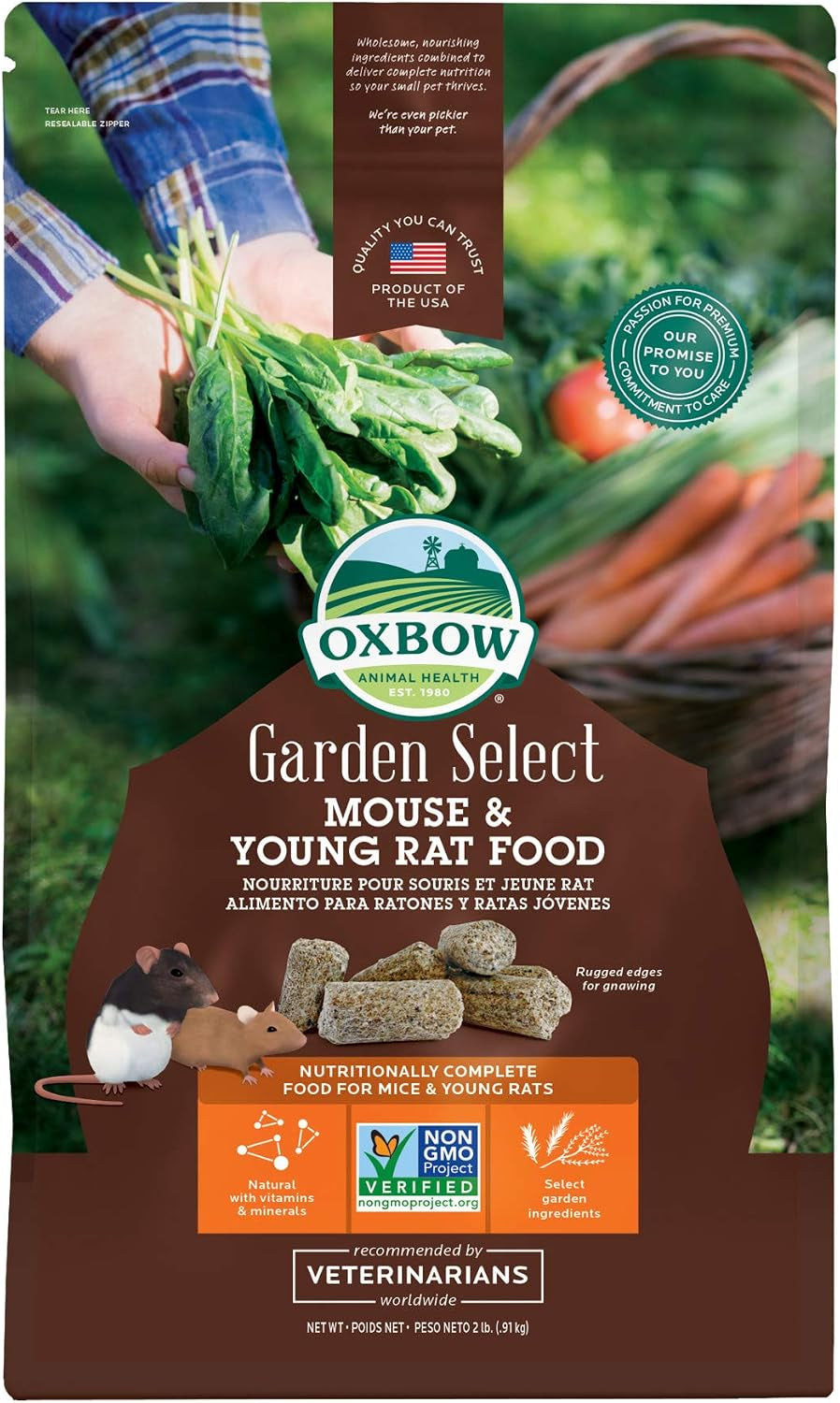 oxbow-garden-select-mouse-young-rat-food-rat-food-pellets-non-gmo-2-lb-uniform-rat-food-pellets-prevent-selective-feeding-vitamins-and-minerals-non-gmo-complete-daily-diet-made-in-usa