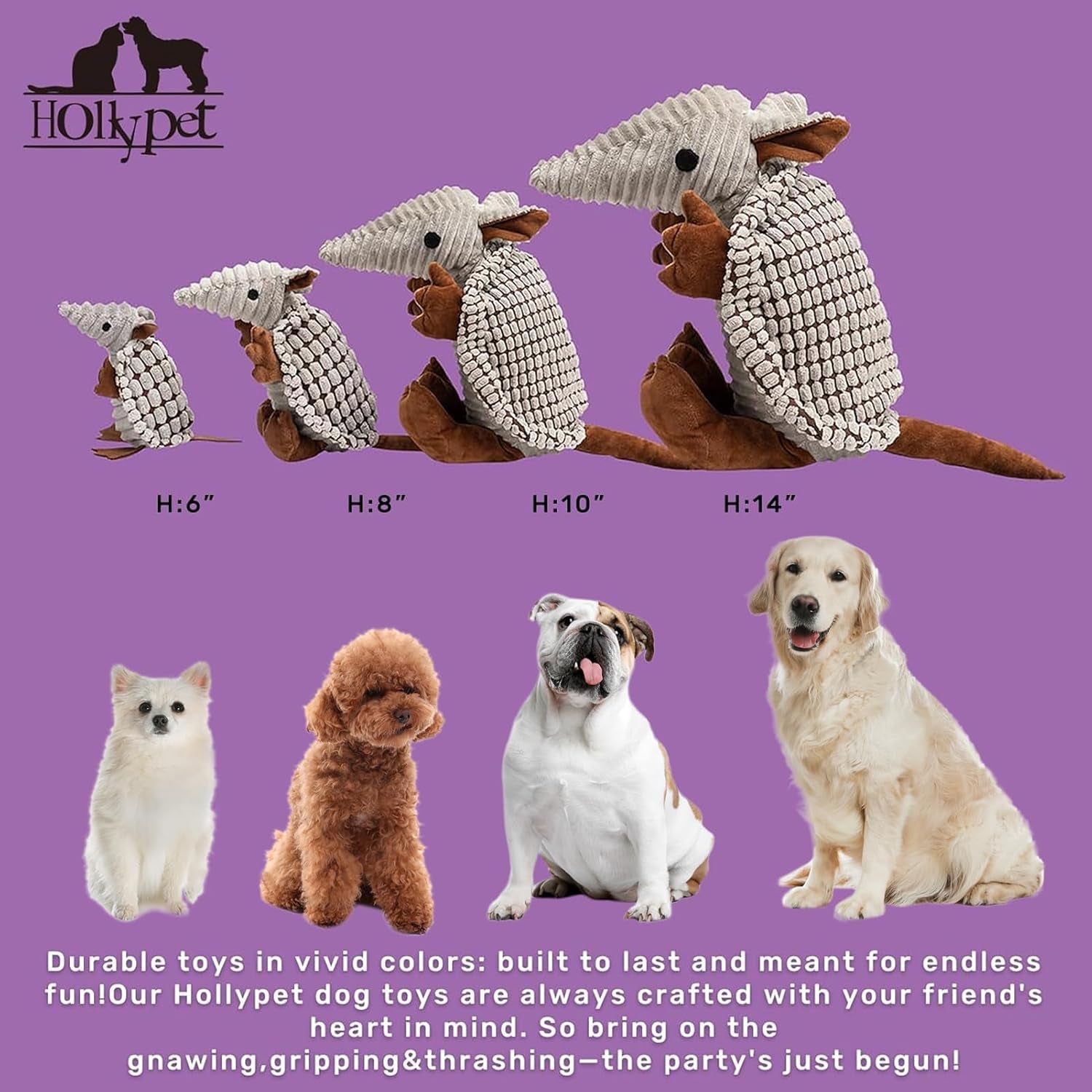 hollypet-plush-dog-squeaky-toy-stuffed-armadillo-animal-pet-puppy-chew-toys-with-clean-teeth-for-small-medium-large-all-breed-sizes-dogs-gray-8-in