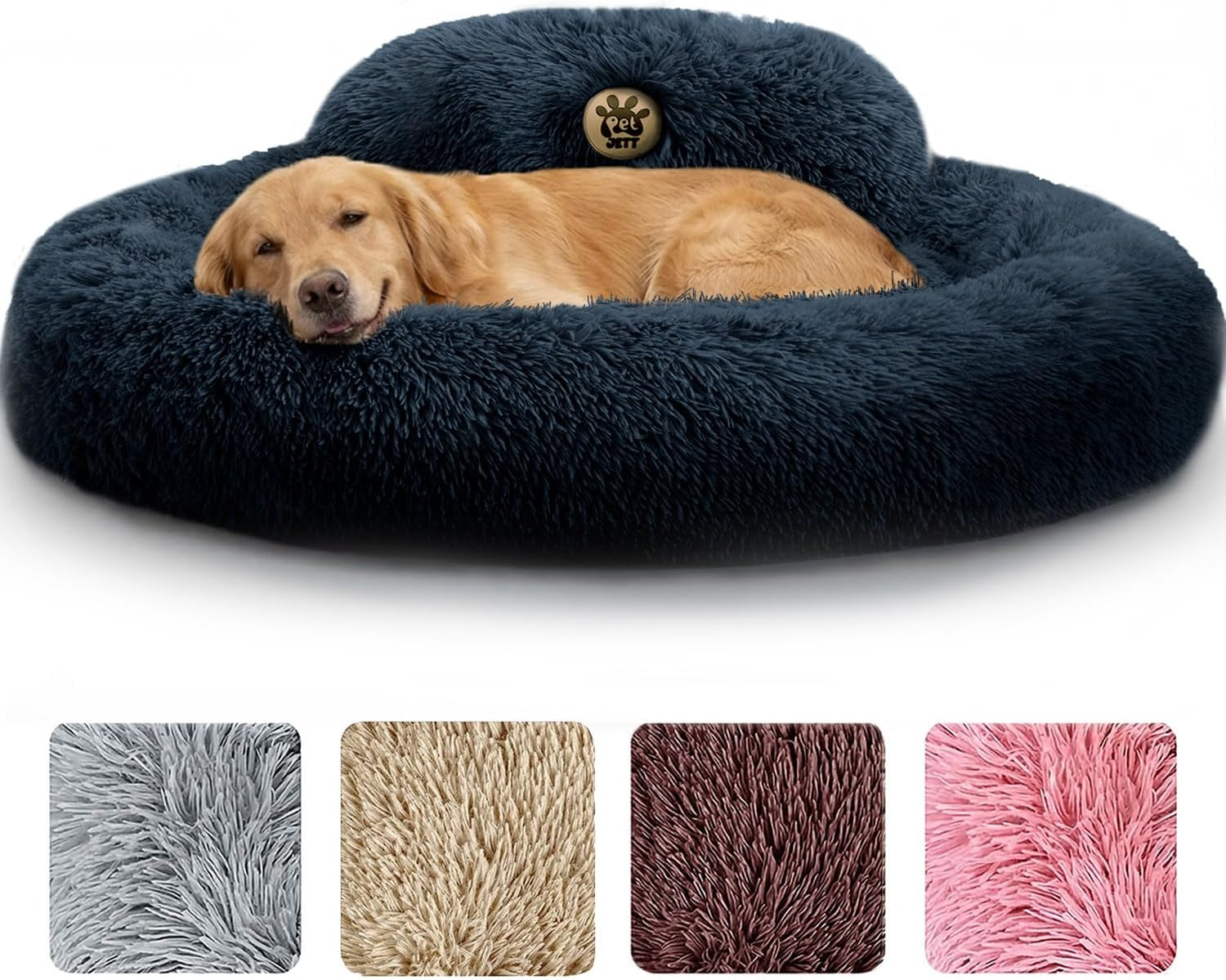 petjett-calming-dog-bed-medium-size-dog-30-donut-bed-washable-dog-bed-anti-slip-super-soft-fluffy-plush-round-dog-bed-anti-anxiety-premium-comfort-pet-bed-fits-dogs-upto-45-lbs-dark-grey