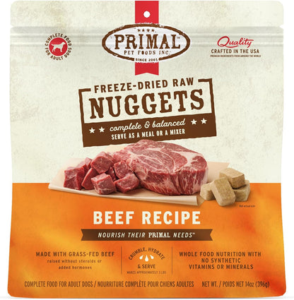 Primal Freeze Dried Dog Food Nuggets, Chicken; Complete Balanced Meal, Topper or Treat; Premium, Healthy, Grain Free, High Protein Raw Dog Food, 14 Oz | Complete & Balanced Nutrition, Meal, Topper or Treat, Grain-Free, High Protein, No Synthetic Vitamins & Minerals35