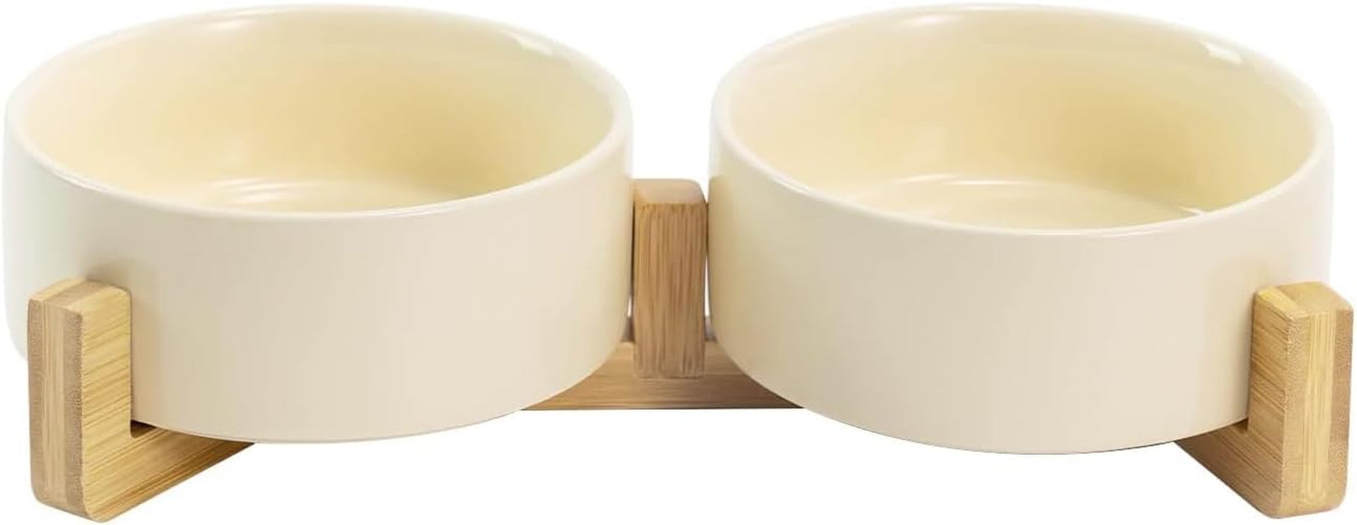 spunkyjunky-ceramic-dog-and-cat-bowl-with-wood-stand-non-slip-matte-glaze-weighted-food-water-set-for-cats-small-dogs-13-5oz