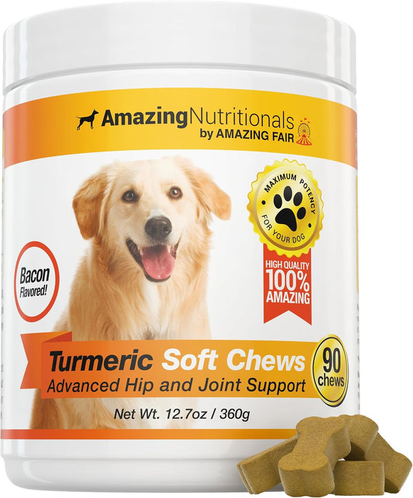 Amazing Turmeric for Dogs Curcumin Pet Antioxidant, Eliminates Joint Pain Inflammation, 120 Chews6