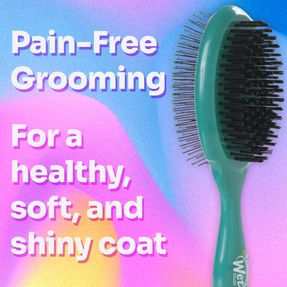 Wet Brush Ultimate Dual-Sided Detangling Brush - Ultra Soft Intelliflex Bristles, Removes Loose Hair & Dirt for Dogs, Cats, Rabbits - Teal3