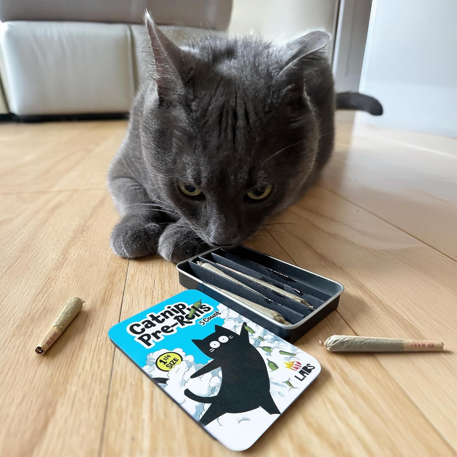 lit-labs-catnip-joint-5-organic-pre-rolls-papers-to-fix-a-bad-cattitude-funny-cat-toy-for-indoor-cats-with-existential-dread