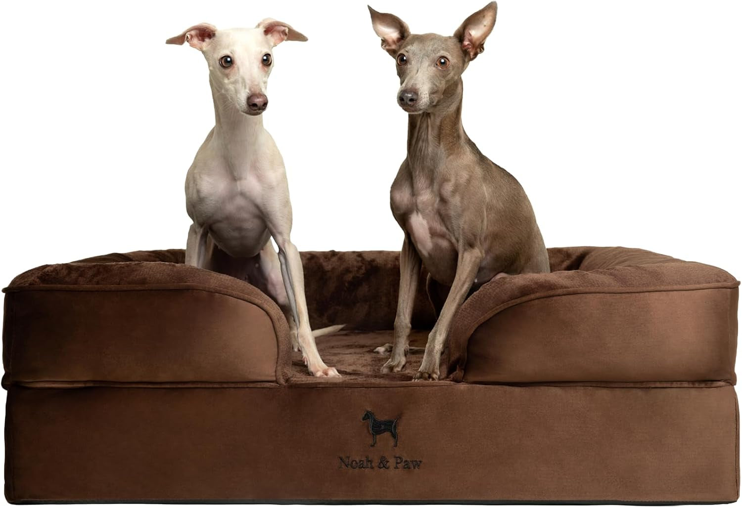 noah-paw-large-dog-bed-35x25x11-inch-orthopedic-dog-beds-eggshell-memory-foam-infused-with-cooling-gel-inner-cover-water-resistant-machine-washable-faux-leather