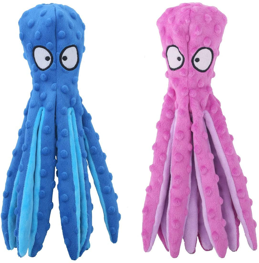 cpyosn-2-pack-octopus-dog-toys-no-stuffing-squeaky-crinkle-plush-chew-toys-mess-free-design-interactive-squeaker-crinkle-sounds-machine-washable-12-6-inch-for-all-breeds