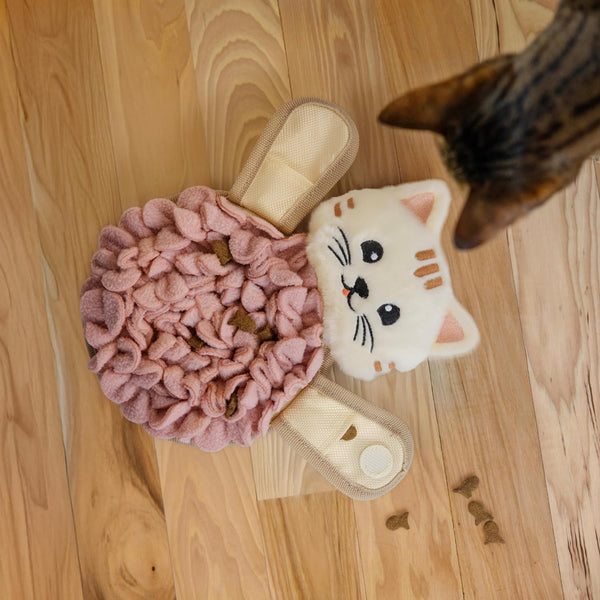 Catstages Snuffle Mat for Cats - Interactive Foraging Toy with Hidden Treats, Non-Slip Base, and Hunting Stimulation for Mental and Physical Activity, 8.7" X 6"7