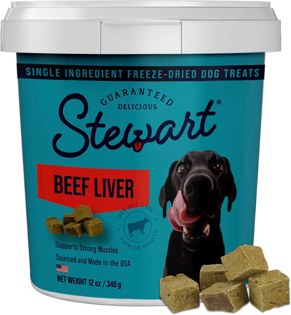 Stewart Freeze Dried Dog Treats, 100% Beef Liver, 21 Oz Tub | Premium Quality Raw Protein, Single Ingredient, High Protein Training Treats & Food Topper, No Refrigeration, Cat Friendly13
