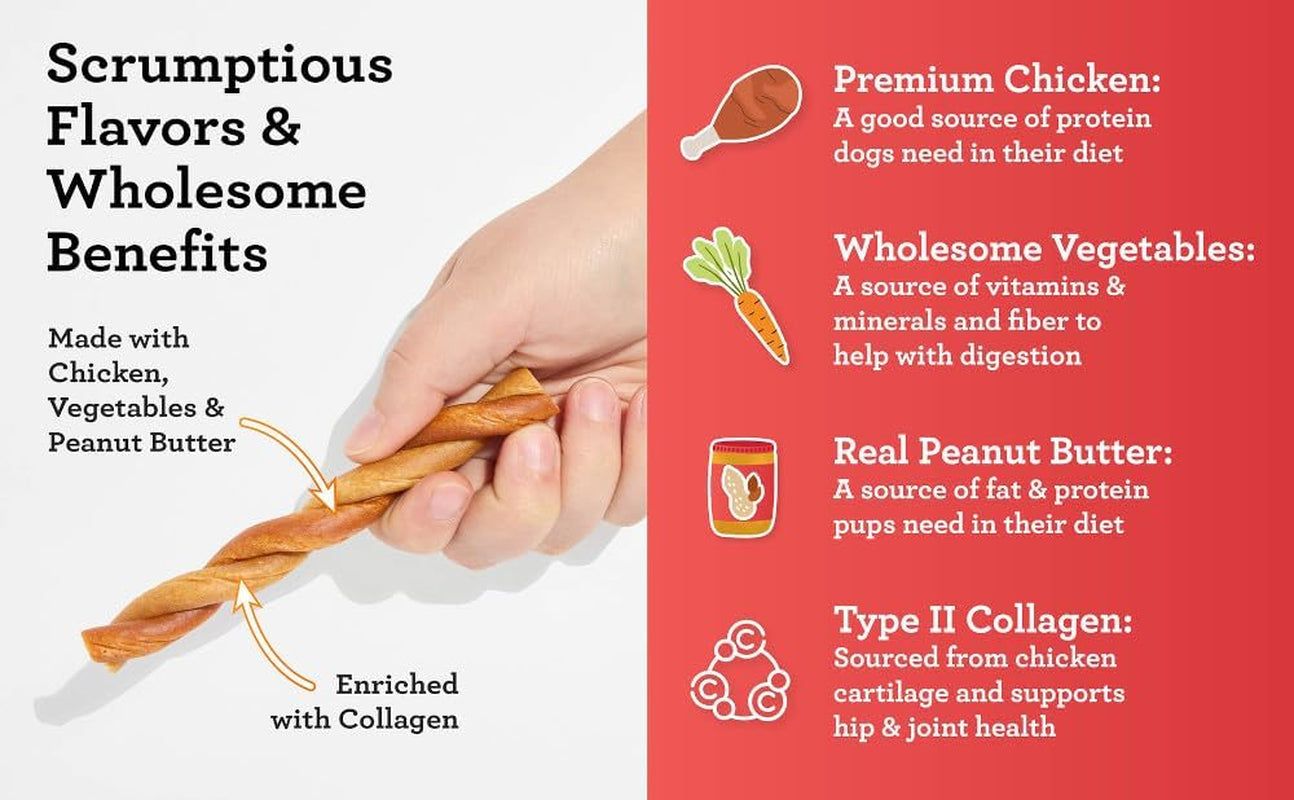dreambone-collayums-twists-plus-collagen-chews-for-dogs-10-count-treat-your-dog-to-rawhide-free-chews-made-with-chicken-vegetables-and-peanut-butter