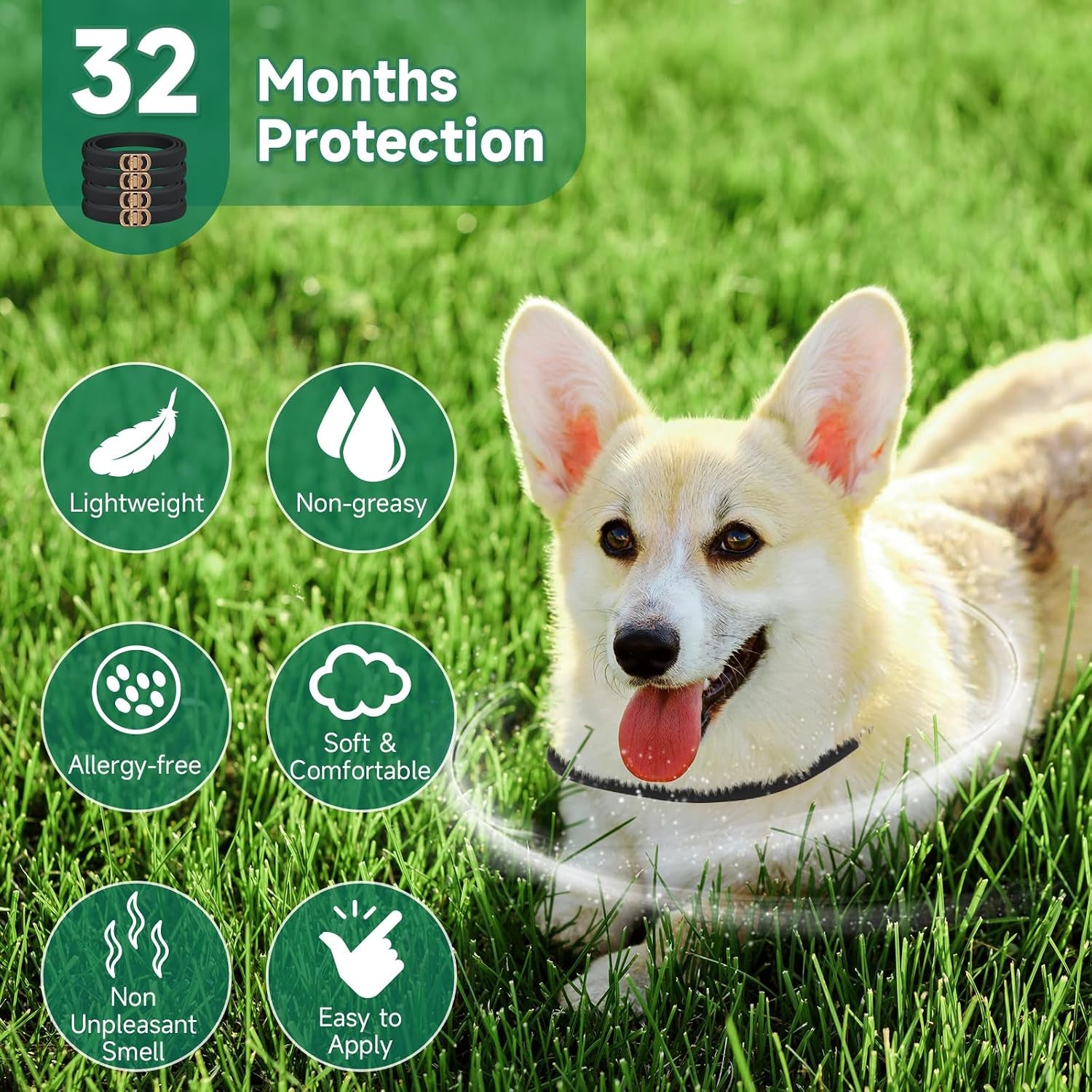 woyamay-4-pack-flea-collar-for-dogs-flea-and-tick-prevention-for-dogs-32-months-dog-flea-and-tick-treatment-adjustable-dog-flea-collars-dog-flea-treatment-collar-flea-treatment-for-dogs