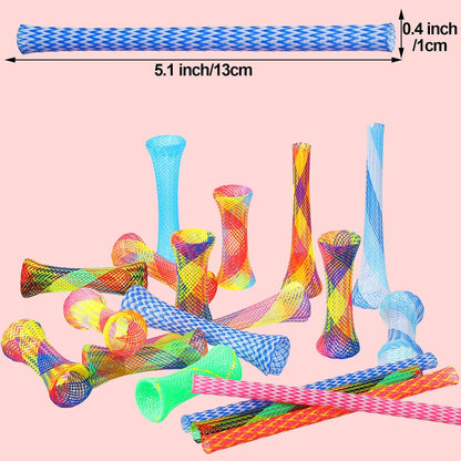 Leitee 60 Pcs Cat Spring Toys Kitten Tubes Indoor Interactive Chinese Finger Trap Cat Toys Plastic Coil for Pet Hunt Scratch(Random Colors)2