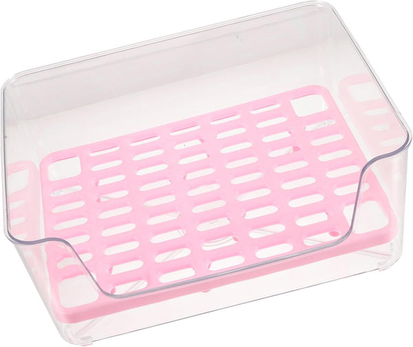 Minkissy Pet Litter Box Medium Pink Acrylic Anti-Splash Kitten Litter Pan Potty Elevated Cat Toilet for Indoor Housebreaking1