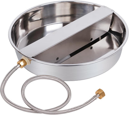 Automatic Dog Water Bowl Dispenser Large Breed Outdoor Stainless Steel Pet Waterer with Float Valve Auto Fill Dog Waterer for Large Dogs Cats Chicken Livestock1