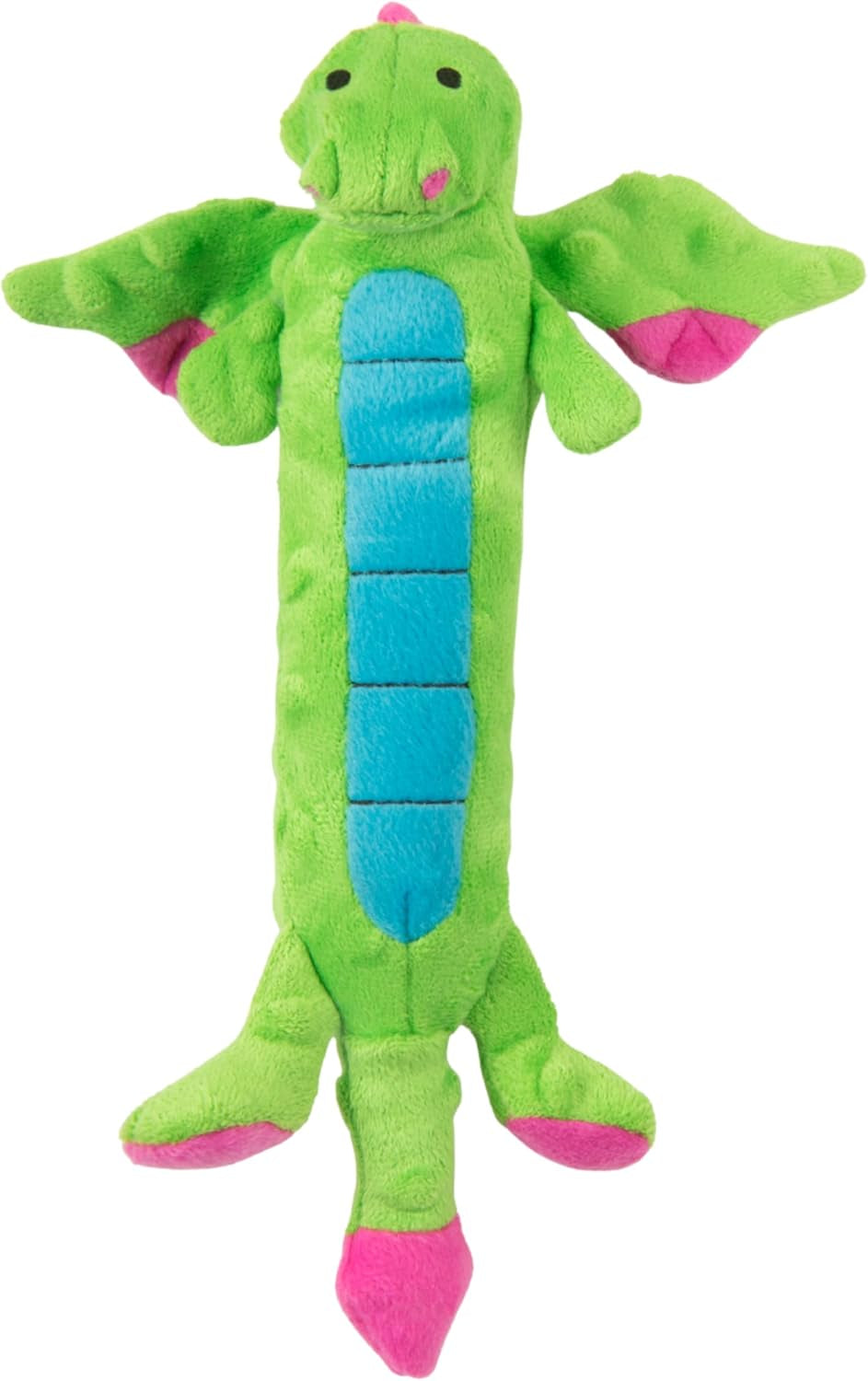 godog-bubble-plush-dragons-squeaky-dog-toy-chew-guard-technology-coral-large