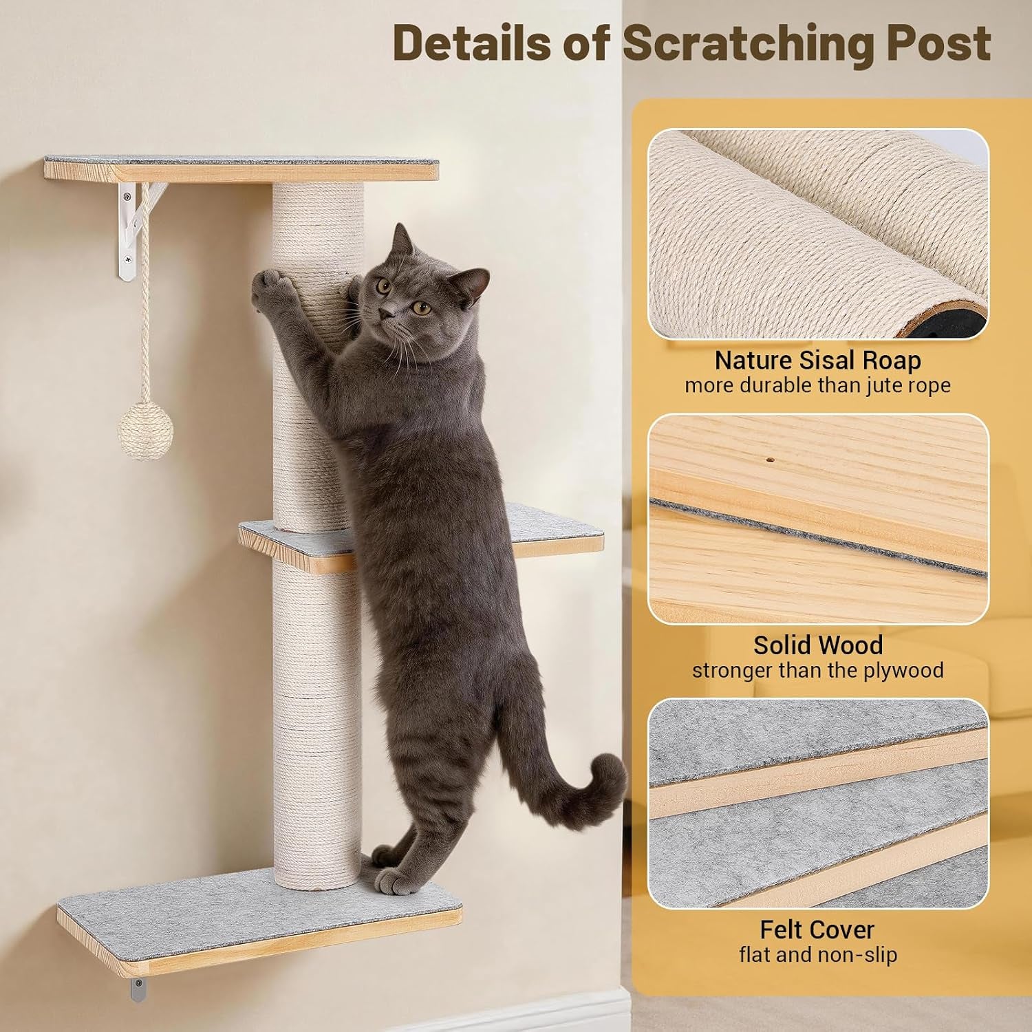 wall-mounted-cat-shelves-set-with-hammock-sisal-scratching-posts-3-wooden-steps-space-saving-cat-tree-for-indoor-cats-up-to-30-lbs