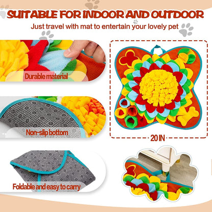 Snuffle Mat for Dogs Pet Treats Feeding for Small Medium Breed Dogs Non-Slip Interactive Dog Puzzle Toys Encourages Natural Foraging Skills2