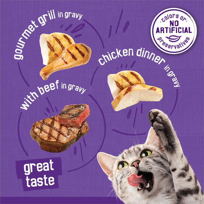 Purina Friskies Gravy Wet Cat Food Variety Pack, Meaty Bits - (Pack of 24) 5.5 Oz. Cans6