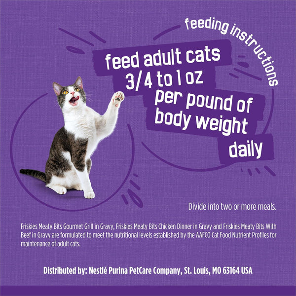 Purina Friskies Gravy Wet Cat Food Variety Pack, Meaty Bits - (Pack of 24) 5.5 Oz. Cans9