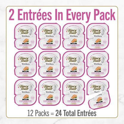 Purina Fancy Feast Petites Seared Salmon Wet Cat Food, 2.8 Oz, 12-Pack4