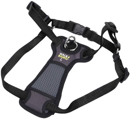 Coastal Pet Walk Right Front-Connect No-Pull Padded Dog Harness - Adjustable & Comfortable Dog Harness - Small & Large Breed Fit - Quality Pet Supplies - Black, LRG (26"-38")4