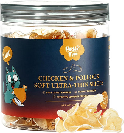Soft Chicken & Shrimp Cat Treats Thin Slices Easy Chew 3.2 Oz | Thin Soft Slices for Kittens, Adults and Senior Cats; Easy-Chew Texture for Daily Rewarding10