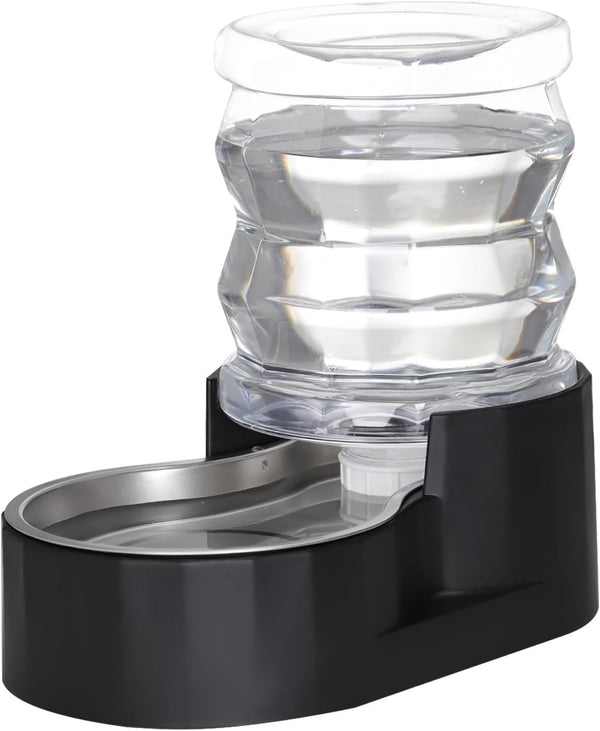 RIZZARI 8L Gravity Dog Water Dispenser: Stainless Steel Bowl Anti-Splash | Wide Mouth Easy Cleaning/ Dishwasher Safe/No Electricity Needed/ Filtered Fresh Water / Multi-Pet Homes30