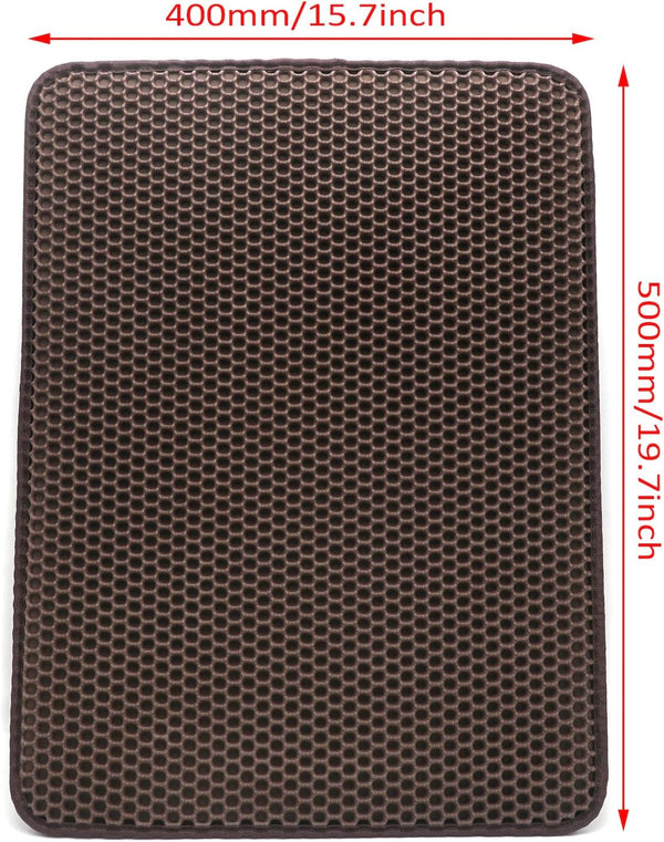 HTTMT- (20X15.7 Inch) Pet Supplies Cats Litter & Housebreaking 40X50 Brown Cat Litter Mat Double Layer Pad Trapper Folding Pad EVA Foam Rubber7