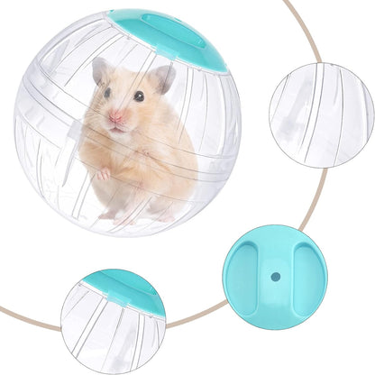 Hamster Exercise Ball, 5.7 Inch Transparent Running Wheel for Dwarf Hamsters to Reduce Boredom and Increase Activity6
