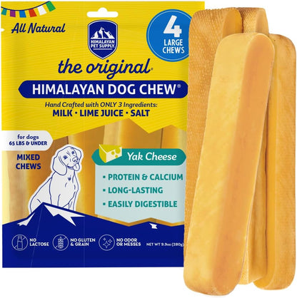 Himalayan Dog Chew, the Original Yak Cheese Dog Chews, 3 Large/Xl Yak Chews16