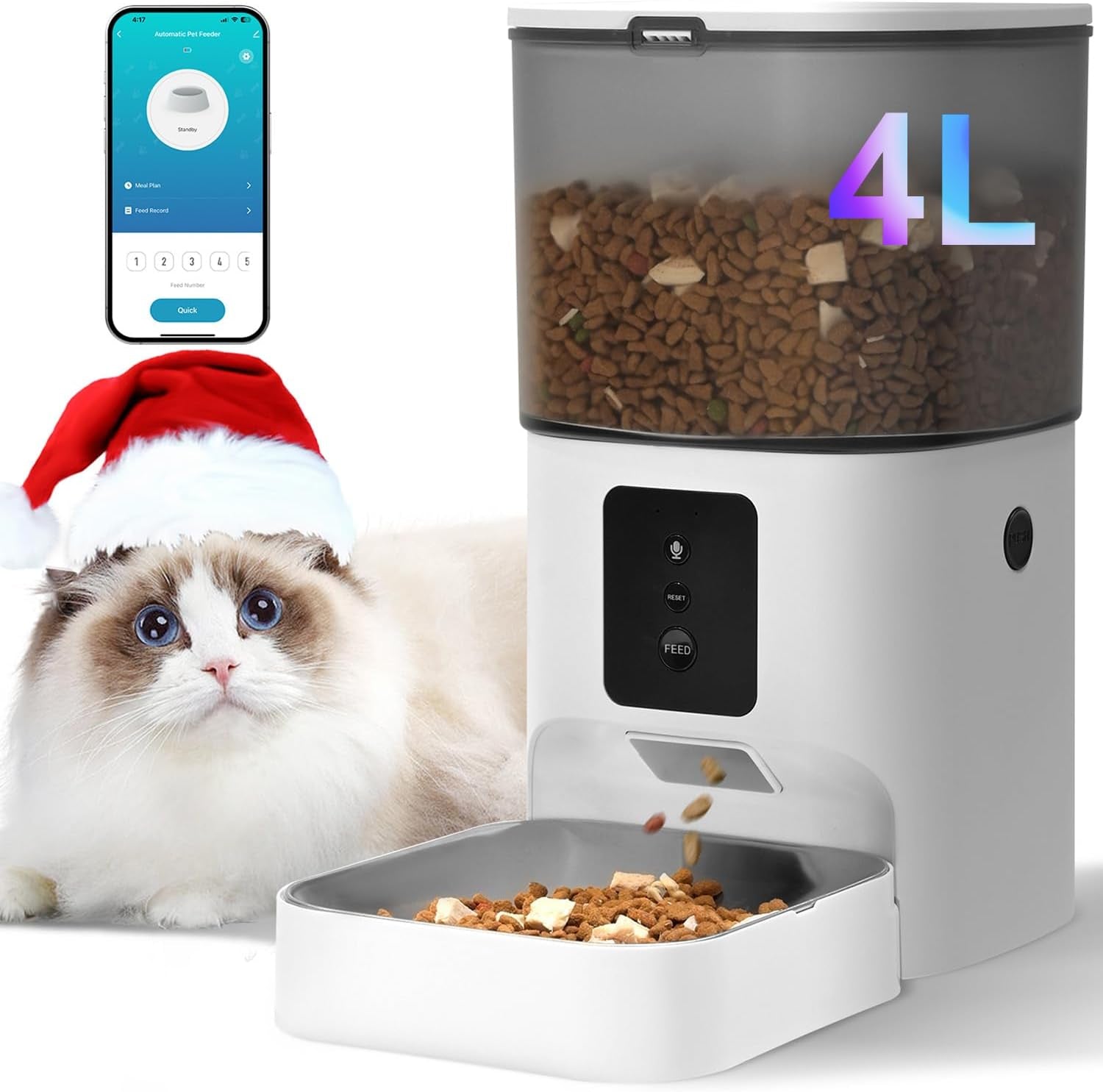 automatic-cat-feeder-4l-cat-food-dispenser-with-10s-voice-recorder-pet-feeder-up-to-8-meals-per-day-timed-dog-feeder-with-dry-food-sealed-ring