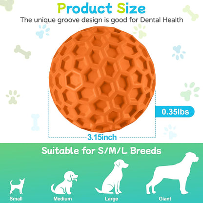 Havit Indestructible Squeaky Dog Balls for Aggressive Chewers, Interactive Dog Toys to Keep Them Busy, Rubber Dog Chew Toy for Large Medium Breeds, Outdoor Waterproof (3 Colors)2
