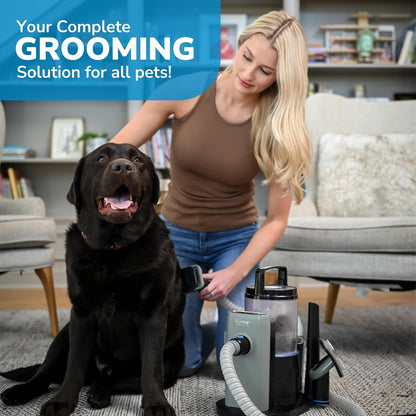 FURME Professional plus Pet Grooming Vacuum Kit - Cat & Dog Grooming Kit for Easy Pet Care at Home, Quiet & Safe Dog Hair Remover Machine with Brush, Clipper, Shedding & Cleaner Tools & 2L Canister8