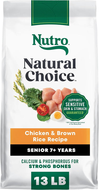 Nutro Natural Choice Senior Small Breed Dry Dog Food, Chicken, 5 Lb | Chicken First Ingredient, Beet Pulp Prebiotic, Omega-3 & Omega-6, Vitamin E & Selenium Antioxidants, Supports Bones, Skin11