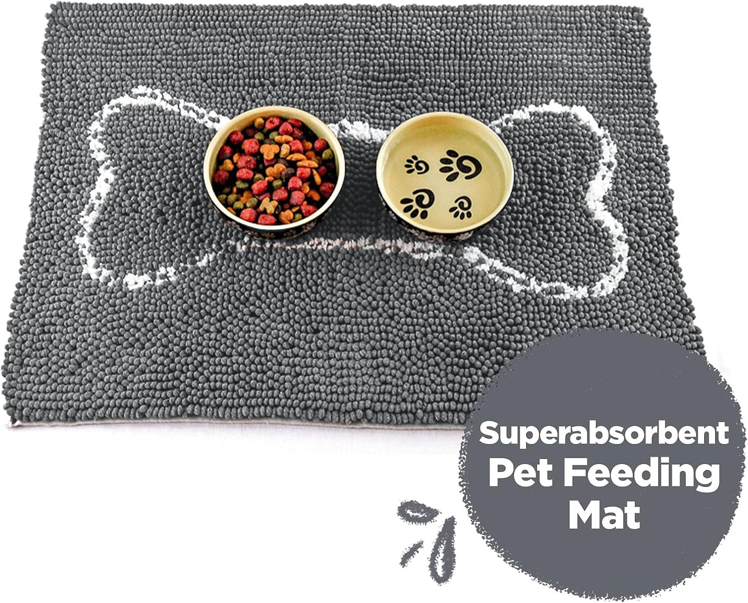 soggy-doggy-slopmat-dog-food-water-mat-gray-18x24-non-slip-backing-traps-kibble-crumbs-spills-kitchen-laundry-room-crate-side-use-quick-dry-chenille