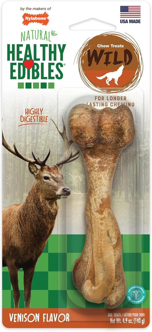 Nylabone Healthy Edibles Wild Dog Treats, Bison Flavor, Large | Natural Dog Chew Bones, Made in USA, Highly Digestible Dog Chews, Long Lasting Chews for Large Dogs up to 50 Lbs15