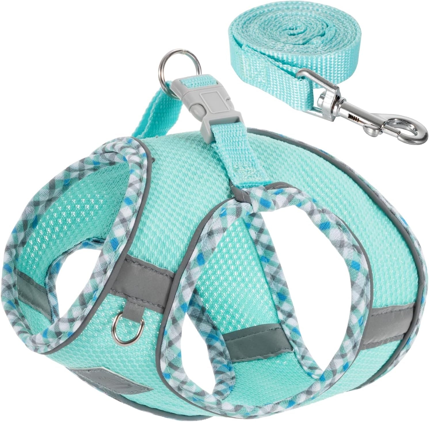 dog-harness-leash-set-no-pull-soft-breathable-small-dog-harness-adjustable-reflective-step-in-vest-for-puppy-kitten-cats